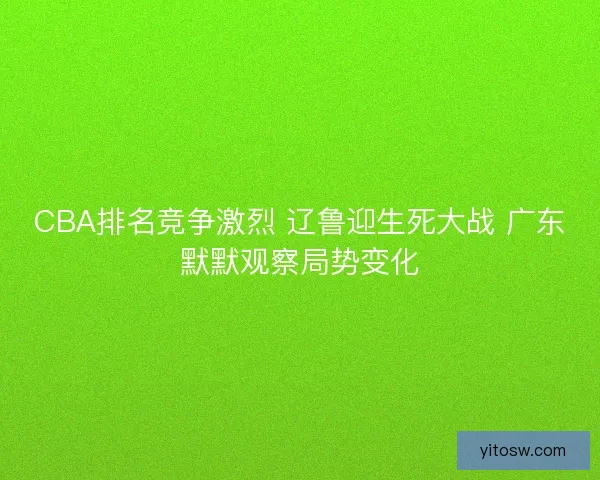 CBA排名竞争激烈 辽鲁迎生死大战 广东默默观察局势变化