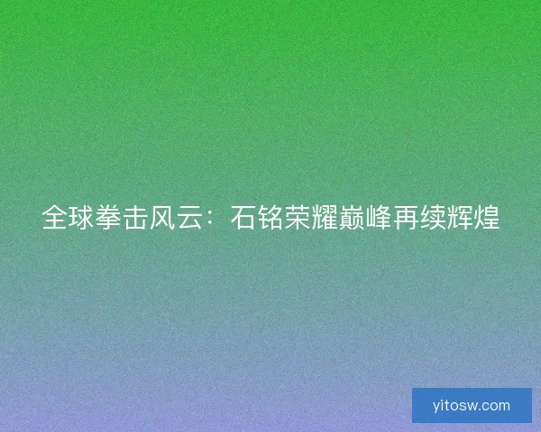 全球拳击风云：石铭荣耀巅峰再续辉煌